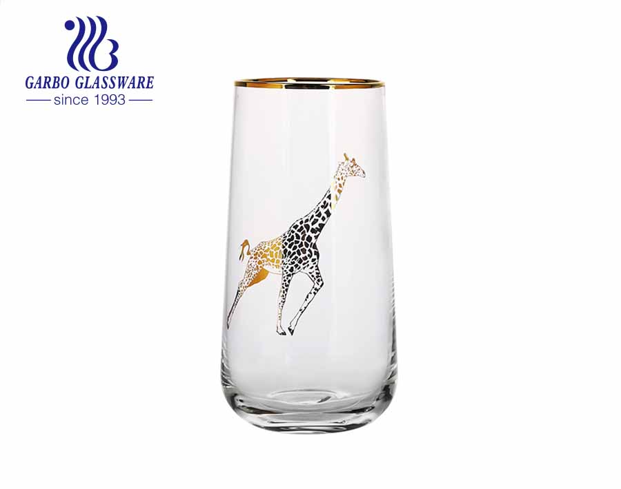 High end glassware luxury barware collection handmade blown highball glass tumbler with multi sizes