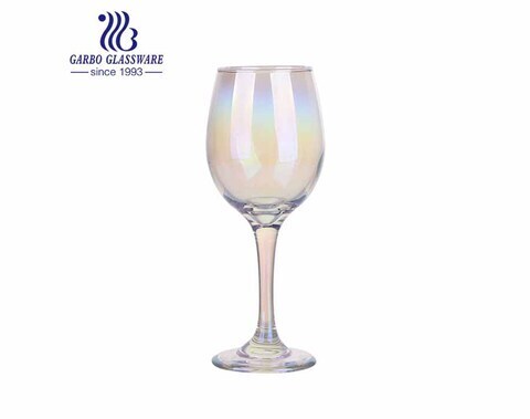 Hot Sale Gife articles placage ionique Verres à pied colorés 325 ml Coupe en verre pour la bière Champagne