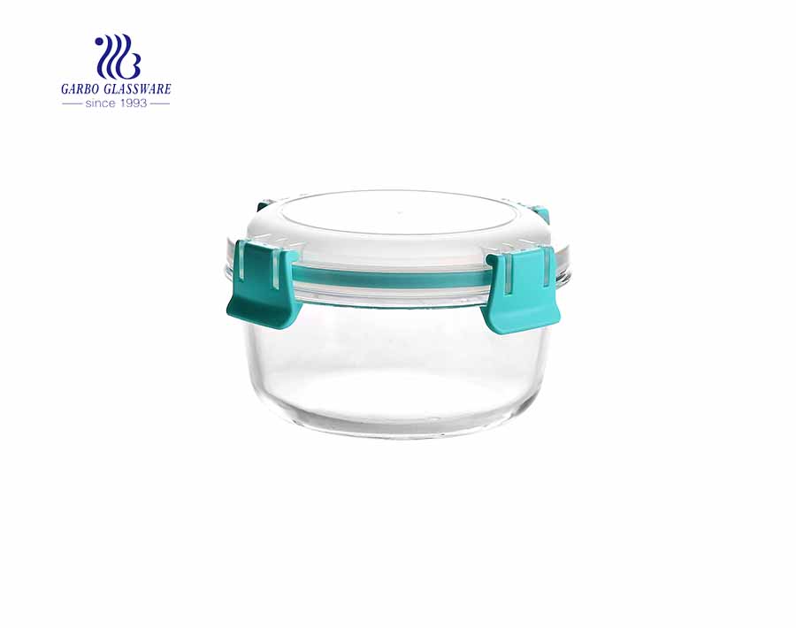 Set Di 3 Contenitori In Vetro Rotondi 710 Ml Con Coperchio Ermetico - Adatti A Microonde, Congelatore E Lavastoviglie, Senza BPA