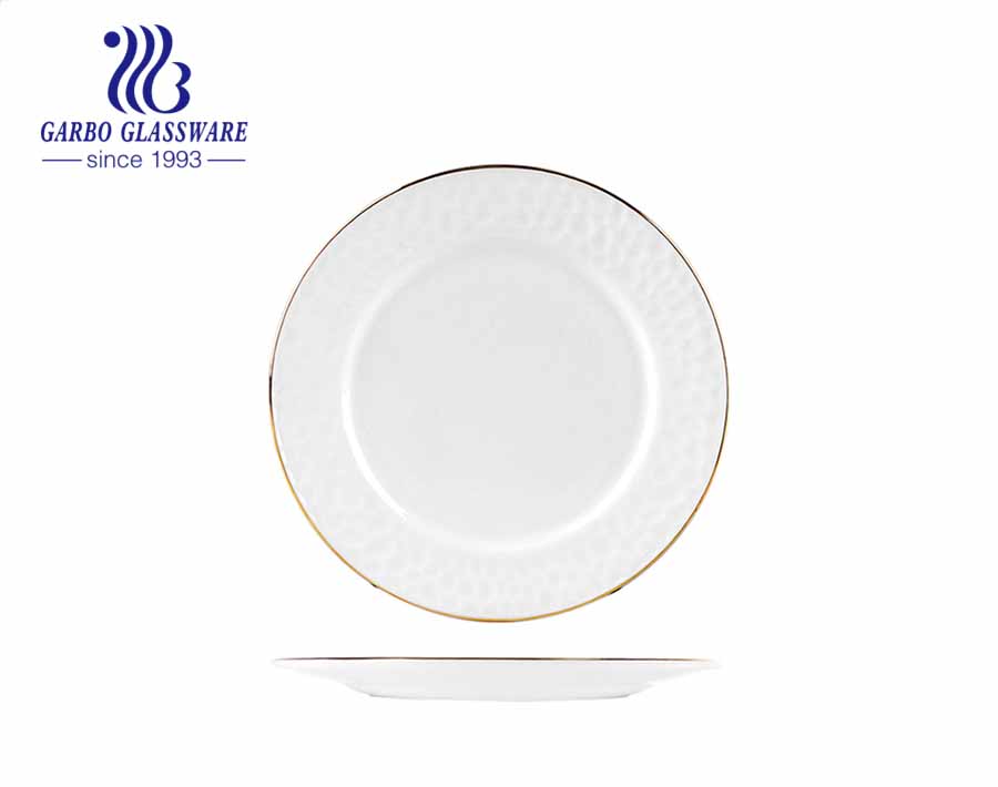 Special fish shape 14inch white opal glass fish plates for restaurant