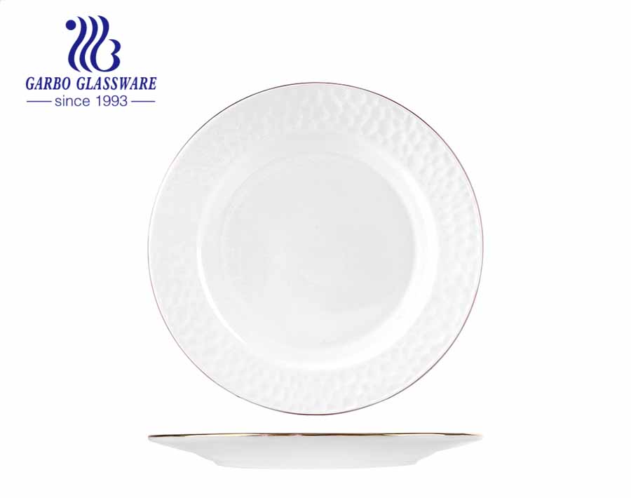 Special fish shape 14inch white opal glass fish plates for restaurant