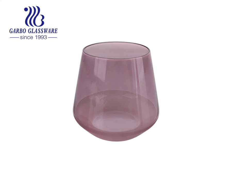  Flora Glassware  6 inches Height  Purple  Glass Vase Glass Flower Holder 
