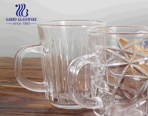 8 Unzen klassische Glas-Kaffeetassen mit GARBO-Patentdesigns Glasbecher aus dem Nahen Osten mit Griff