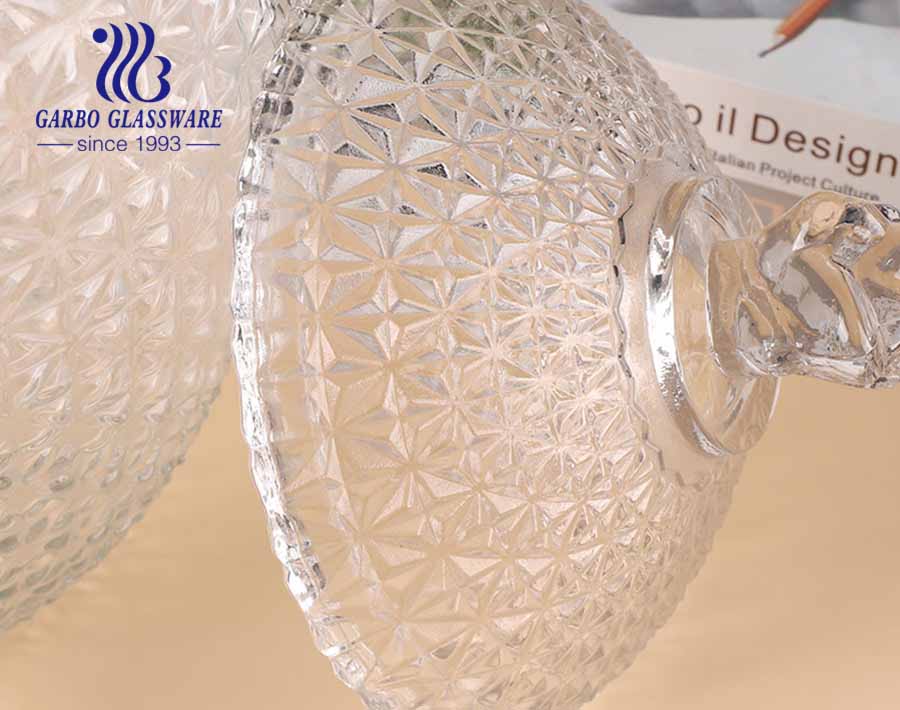 3 Gallonen Bromelienform geschnittenes Design Glassaft Getränkevorratsgläser mit Wasserhahn