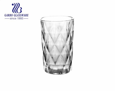 South America Latin markets rhombus diamond engraved glass cups with spraying colors