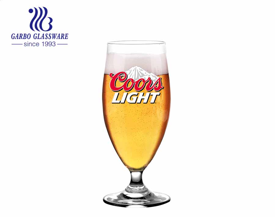 Beliebtes Bierglas mit großer Kapazität Hochwertiges Champagner-Rotweinglas-Stielglas mit Aufkleber