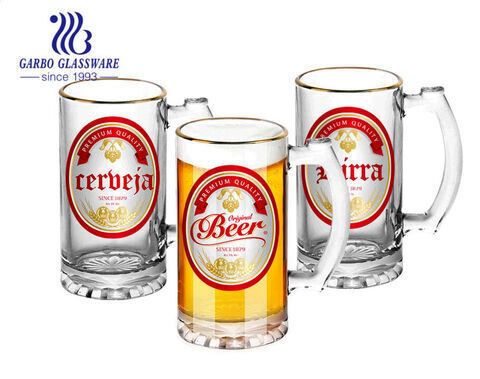 16oz classic beer steins personalize decal designs beer glasses for promotion 