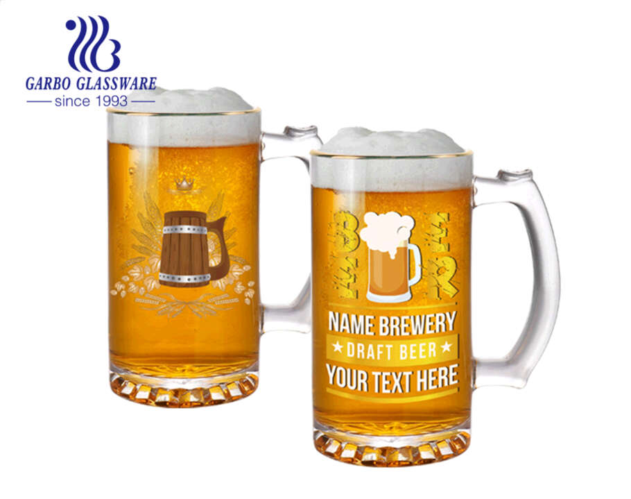 16oz classic beer steins personalize decal designs beer glasses for promotion 