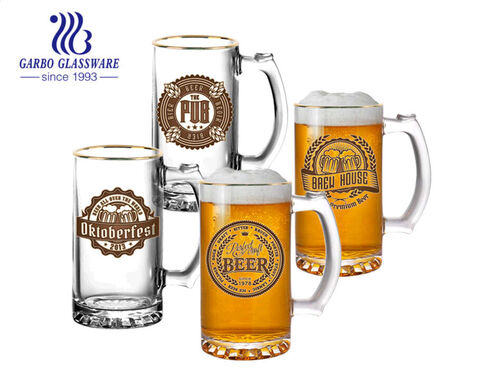 16oz classic beer steins personalize decal designs beer glasses for promotion 