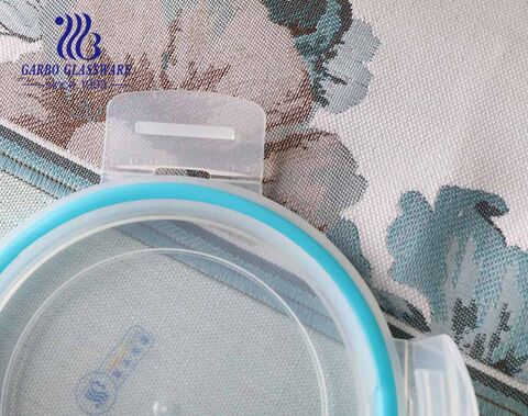 3 PCS High Borosilicate Glas Lebensmittelbehälter Mikrowelle ofenfeste Glasschale mit individuellem Aufkleber Design