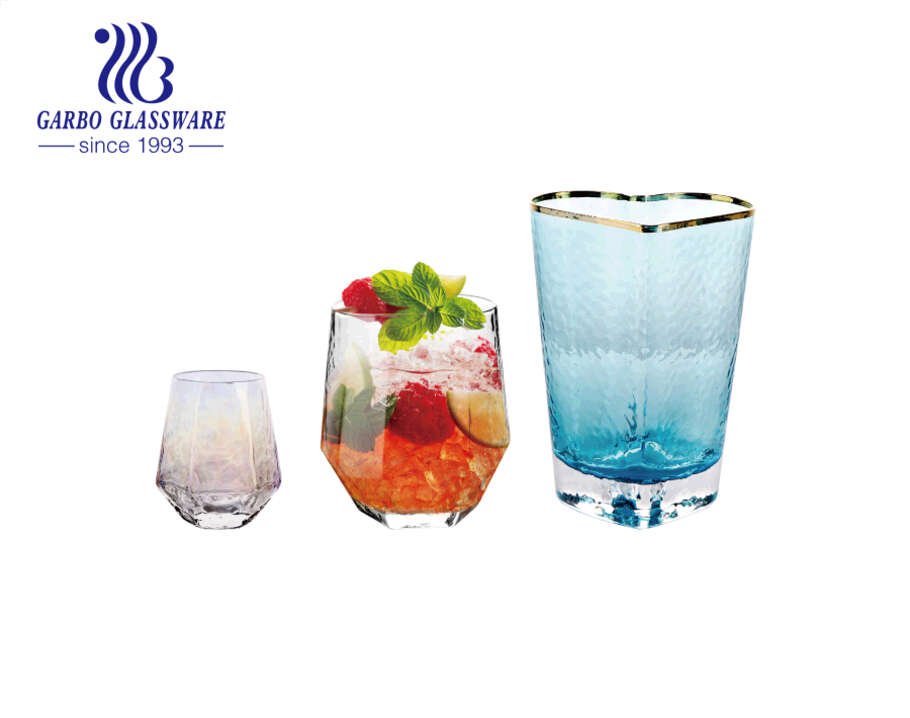 DIY customised combination summer drinks glass tumblers set for barware wedding party gifts