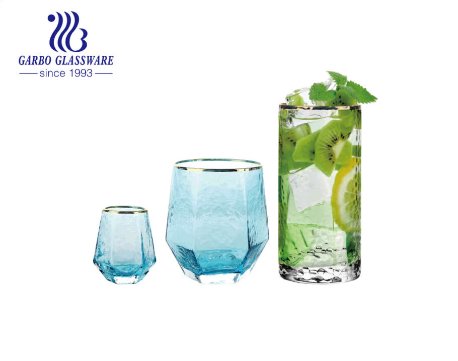 DIY customised combination summer drinks glass tumblers set for barware wedding party gifts