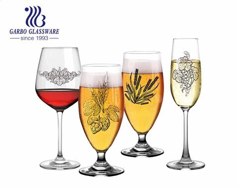 17 onces verre à vin verre à vin sans plomb cristal clair Design classique parfait pour les vins rouges et les vins blancs