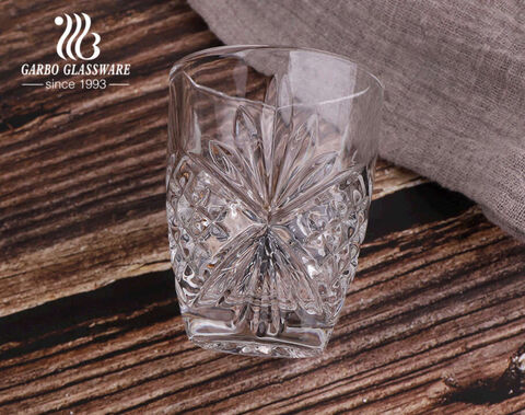 In stock 2oz 50ML mini glass cup engraved shot glass small glass for Arabic tea