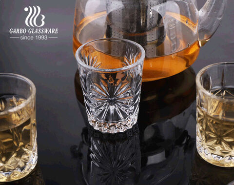 Standard 2oz 50ML in stock small size engraved shot glass cups with 5 designs