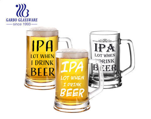 14oz big IPA beer glasses with heavy base Germany beer steins with customized designs