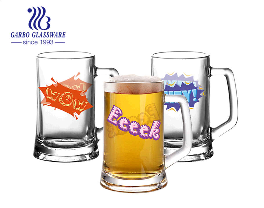 14oz big IPA beer glasses with heavy base Germany beer steins with customized designs