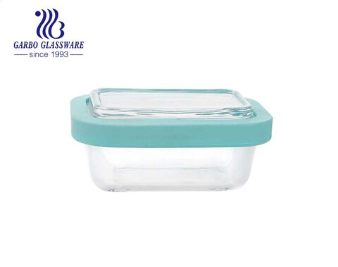 Heißer Verkauf Mikrowellensicherer Brosilikatglas-Lebensmittelvorratsbehälter, Glas Shcool Lunch Bento Box 320ml