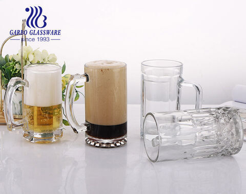 Latin America hot selling beer glass mugs classic clear beer steins 