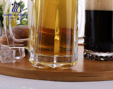 Tasses en verre de bière de vente chaude d'Amérique latine chopes de bière claires classiques