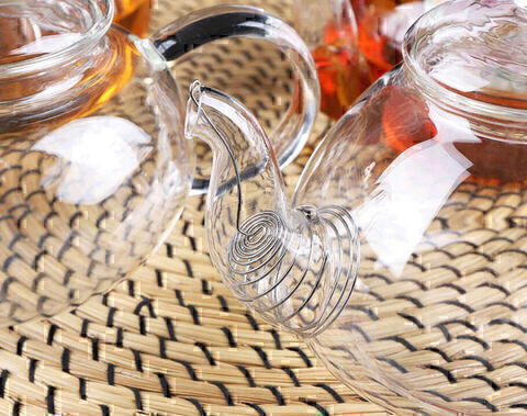 700ml Clear borosilicate glass teapot with ceramic infuser elegant teapots