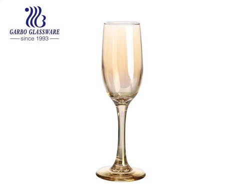 Champagne Flutes Glasses 6.5oz Ion Plating Color Champagne Glasses with Elegant Gift Box