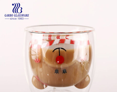 New Collection Heat Resistant Borosilicate Double Wall Glass Cup with Handle