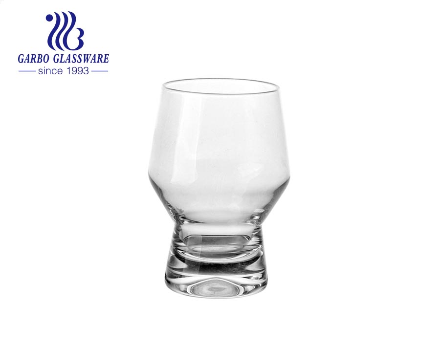 Premium machine and handmade blown spey glass tumbler with thickened base for whisky serving