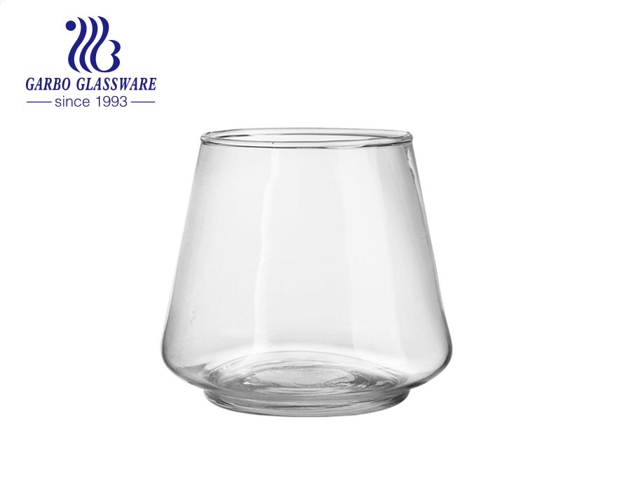 Premium machine and handmade blown spey glass tumbler with thickened base for whisky serving