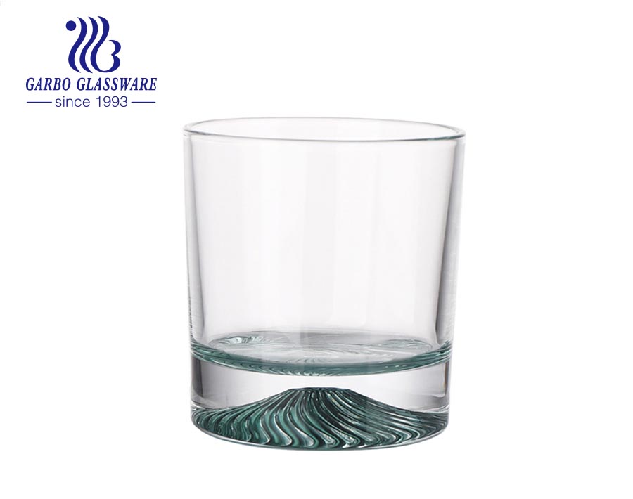 China glassware Langxu brand direct in stock glass tumbler with desert dune volcano base