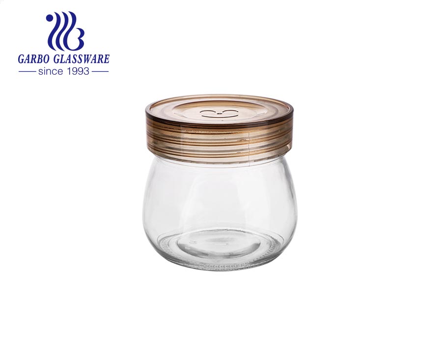 1130ml extra large glass food storage jars with airtight plastic screw lid