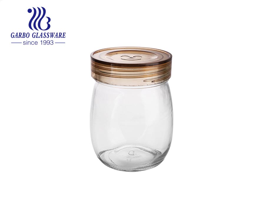 1130ml extra large glass food storage jars with airtight plastic screw lid