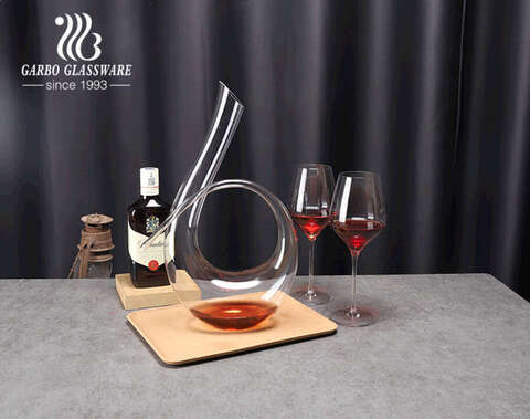 Handblown high-quality lead-free crystal glass red wine decanter accessories set with goblet for bar hotel