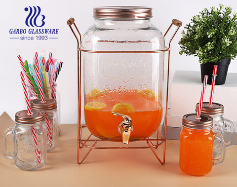 Wide Mouth Large Mason Jars Juice Dispensers Glass Beverage Dispenser with  Metal Spigot - China Glass Dispenser and Watertight for Dispenser price