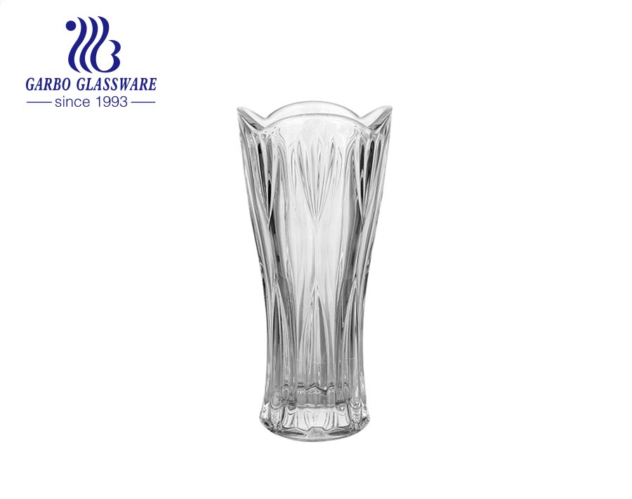 Vaso de flores de cristal com 235 mm de altura e base sólida e estável para uso em festas de casamento em hotel