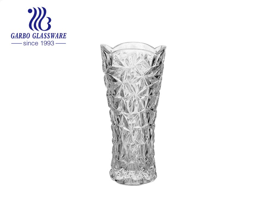 Vaso de flores de cristal com 235 mm de altura e base sólida e estável para uso em festas de casamento em hotel