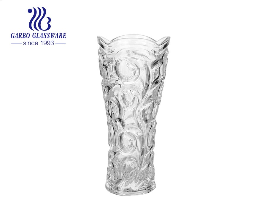 Vaso de flores de cristal com 235 mm de altura e base sólida e estável para uso em festas de casamento em hotel