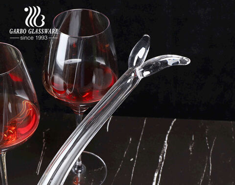 High quality handmade glass decanters 900ml unique mermaid shape wine carafe decanter 