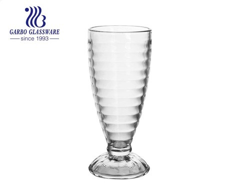 Usine en gros 12 oz forme de lait crème glacée bol en verre tasse en verre soda-lime