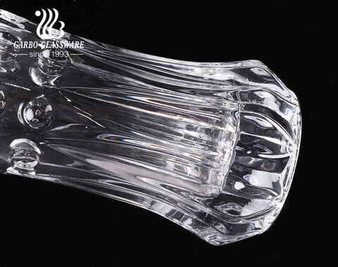 top rated clear crystal flower-shaped glass  flower holder glass for  wedding use 