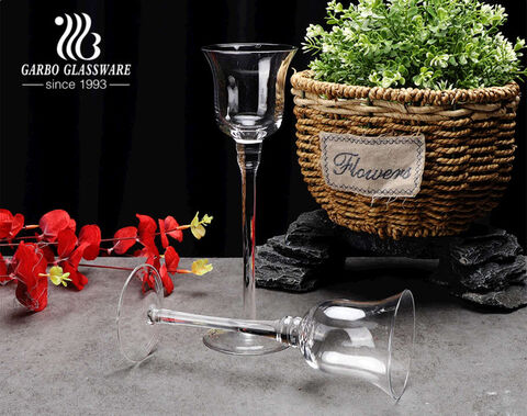 Bougeoir votif haut de gamme en verre transparent pour décoration de table de mariage