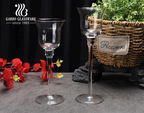 Bougeoir votif haut de gamme en verre transparent pour décoration de table de mariage