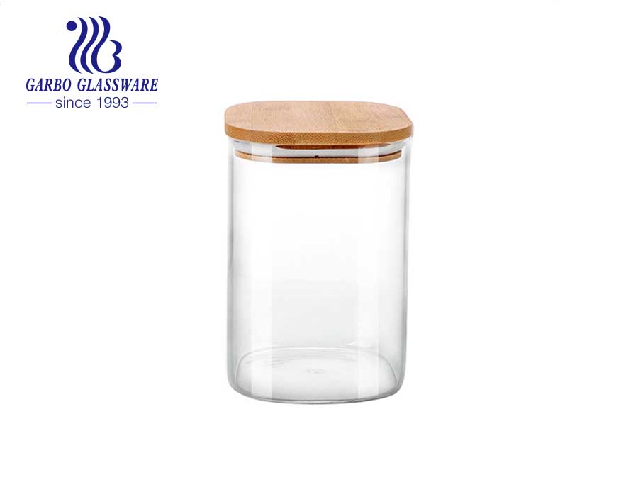 Ensemble de 3 pots de stockage en borosilicate à haute teneur en blanc avec couvercle en tissu au design personnalisé