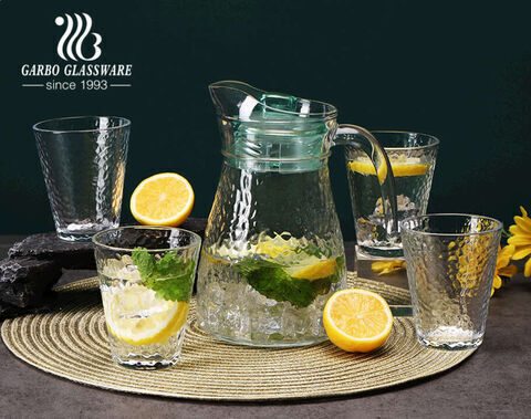 Hammer Design Heißer Verkauf Lager 5 PCS Glas Kaltwasser Krug Set