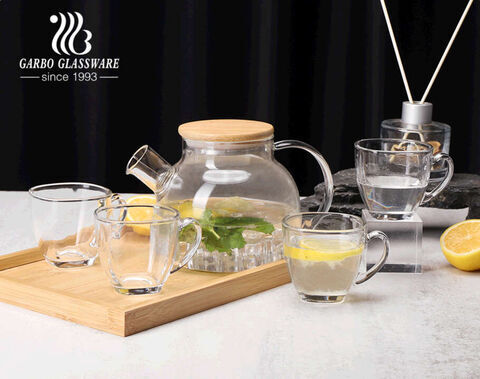 1000 ml Glas Wasserkocher Teekanne Auslauf Teekanne Glas Wasserkrug