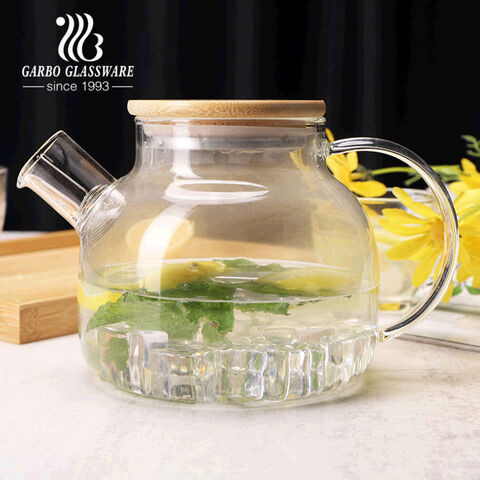 1000 ml Glas Wasserkocher Teekanne Auslauf Teekanne Glas Wasserkrug
