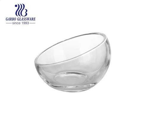 Wholesale factory glass mixing salad fruit bowl with irregular edge for kitchen dinner table