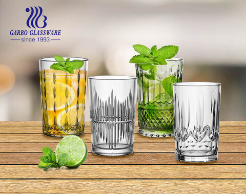 Эксклюзивные стеклянные чашки Garbo Glassware с четырьмя дизайнами форм с гравировкой