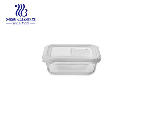 Microwavable Glass Food Storage Container, Clear with Lid. Heat Resistant