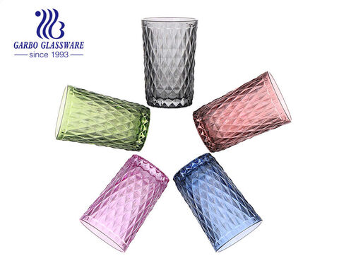 12oz high quality ion plating glass tumblers for water juice tea drinking 